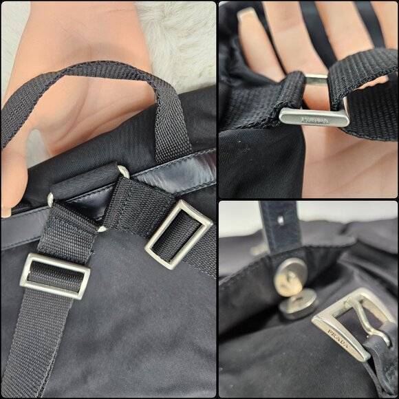 Prada  Black Tessuto Nylon Backpack - Picture 12 of 16